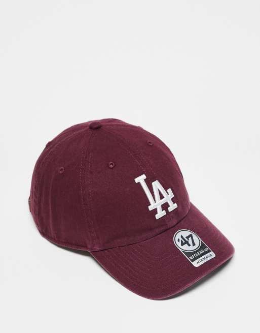 47 Brand - Los Angeles Dodgers - Kasket i forvasket bordeauxrød 