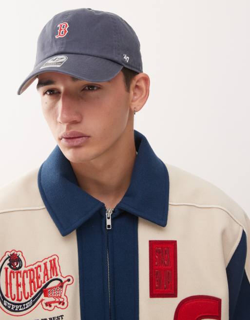 47 Brand mini Boston Red Sox clean up cap in navy ASOS