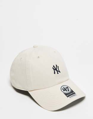 47 Brand 47 Brand mini NY Yankees clean up baseball cap in beige-Neutral