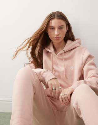 47 Brand 47 Brand mini NY Yankees hoodie co-ord in dusty mauve-Neutral