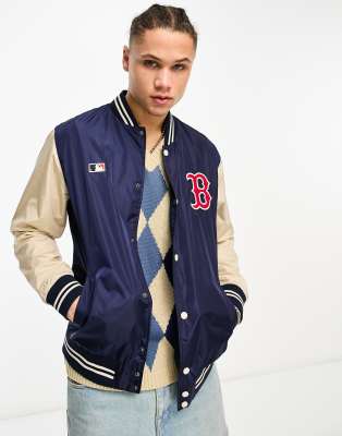 Vintage Varsity Jackets MLB Navy Blue Boston Red Sox (YM)