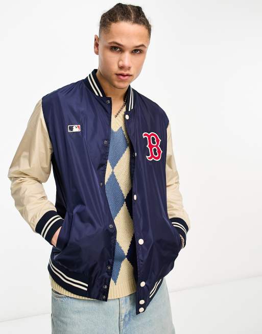 LA Dodgers MLB Large Logo Navy Varsity Jacket