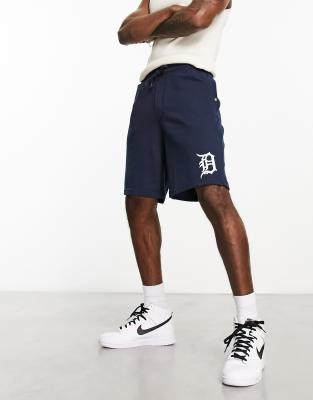 47 Brand 47 Brand MLB Detroit Tigers jersey shorts in navy-Black