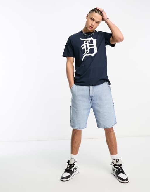 47 Brand MLB Detroit Tigers Jersey Shorts In Navy-Black for Men