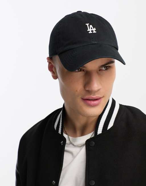 47 Brand MLB LA Dodgers baseball cap in black with small logo ASOS