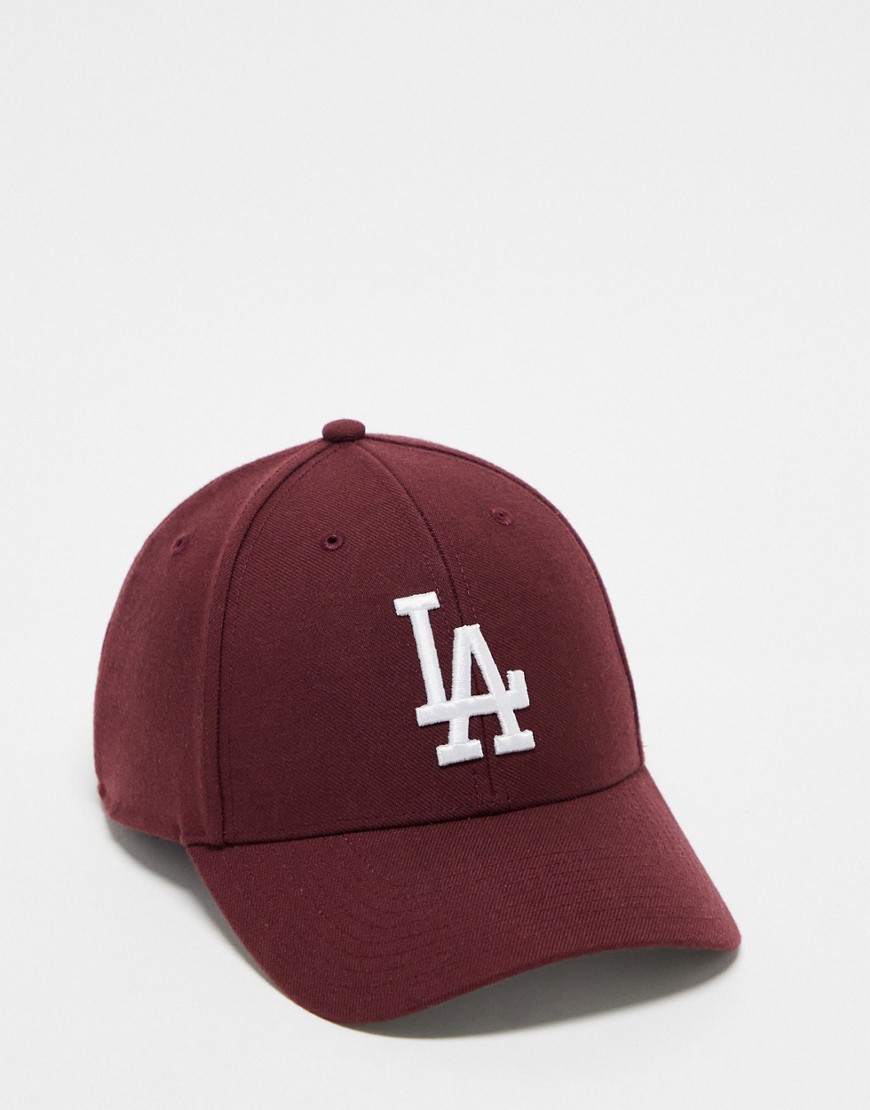 47 Brand MLB LA Dodgers baseball cap in burgundy-Red