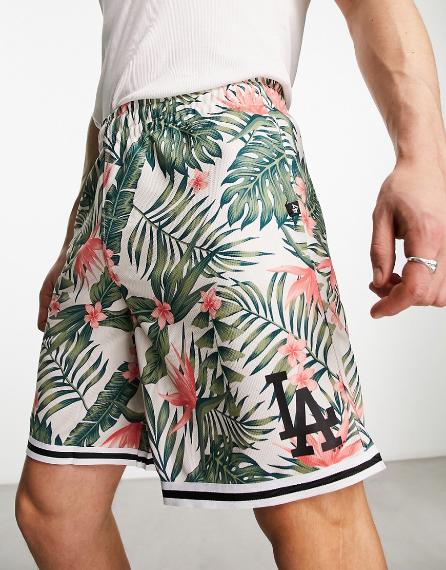 47 Brand MLB LA Dodgers co-ord mesh shorts in all over floral print-Multi