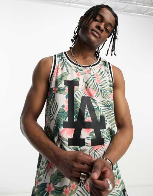 47 Brand MLB LA Dodgers co-ord varsity vest in all over floral print