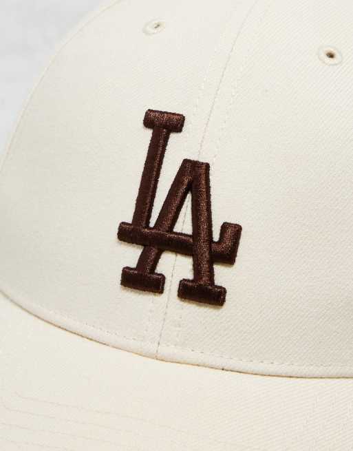 47 Brand - MLB LA Dodgers - Ecrufarvet snapback-kasket med brunt broderi , 2 af 4