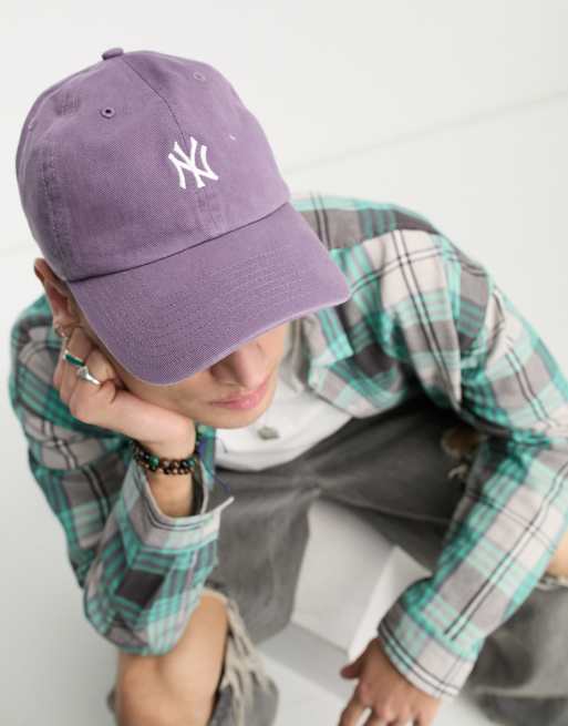 47 Brand MLB NY Yankees baseball cap in light purple with small logo ASOS