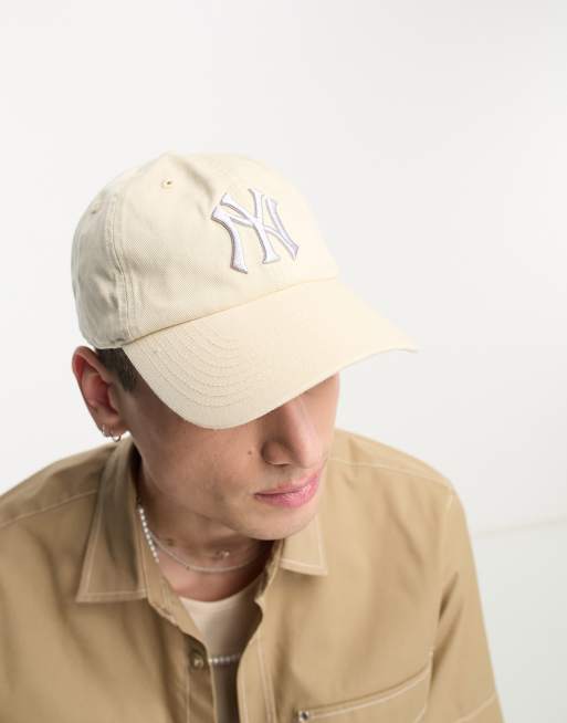 Beige NY Baseball Cap New York Hat NY Yankees Hat 