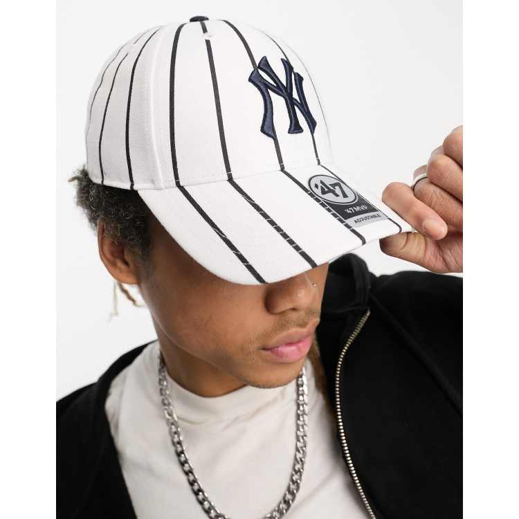 47 Brand New York Yankees Pinstripe Franchise Cap in Blue for Men