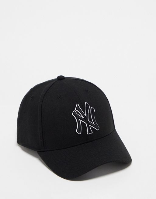 47 Brand - MLB NY Yankees - Cappellino da baseball nero con allacciatura snapback