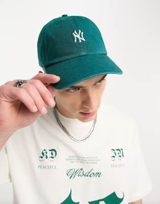 47 Brand - MLB NY Yankees - Cappello con visiera verde bosco con logo