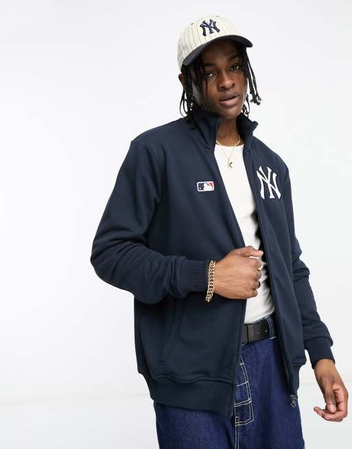 Navy Blue MLB Boston Red Sox Wool Leather Jacket