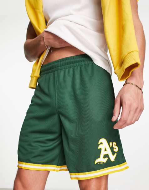 47 Brand MLB Oakland Athletics mesh shorts in green with contrast trim - view 1