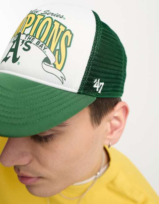 Green and best sale white trucker hat