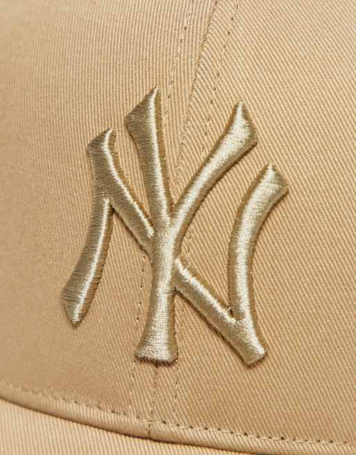 47 Brand MLB snapback cap in dusty khaki with tonal NY embroidery, 2 of 4