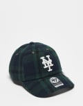 [47 Brand] 47 Brand New York Mets clean up cap in all over tartan print-Multi One Size MULTI