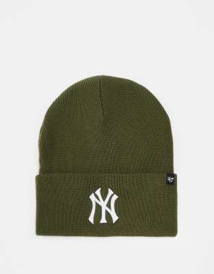 47 Brand 47 Brand New York Yankees Beanie in Khaki-Green