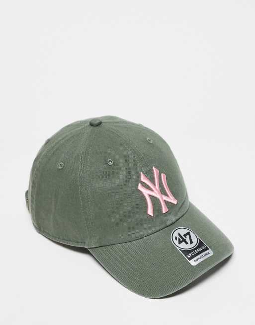 47 Brand – New York Yankees – Blekt kakifärgad keps med kontrastfärgad logga