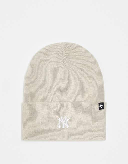 47 Brand – New York Yankees – Czapka beanie w kolorze ecru z małym logo