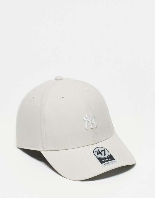 47 Brand – New York Yankees – Czapka z daszkiem w kolorze złamanej bieli z małym logo