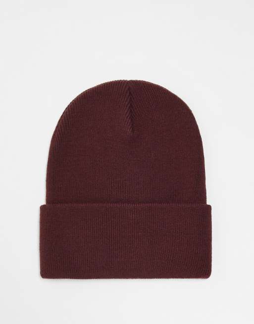 47 Brand New York Yankees mini logo beanie in burgundy, 3 of 3