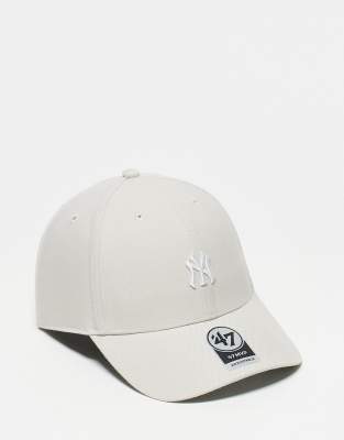 47 Brand 47 Brand New York Yankees mini logo cap in off white