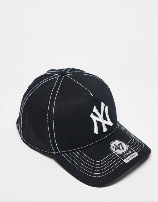 47 Brand - New York Yankees - Pet met contrasterende stiksels in zwart