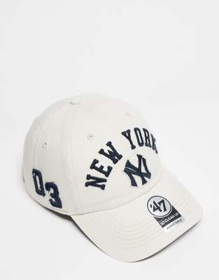 47 Brand 47 Brand New York Yankees script cap in beige-Neutral