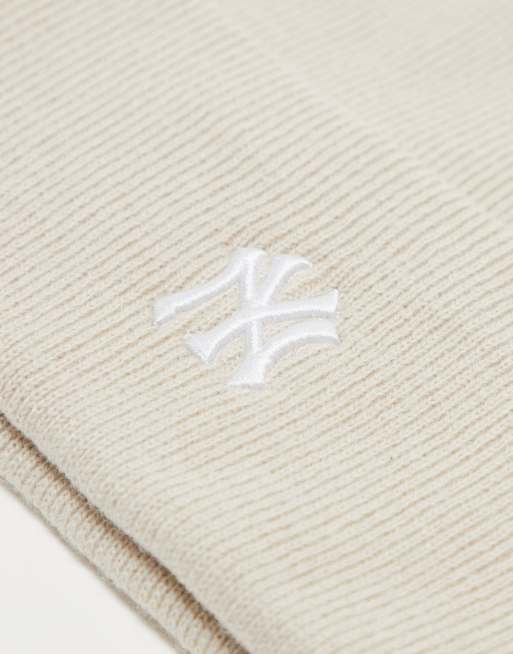 47 Brand – New York Yankees – Strickmütze in Ecru mit kleinem Logo, 2 von 3