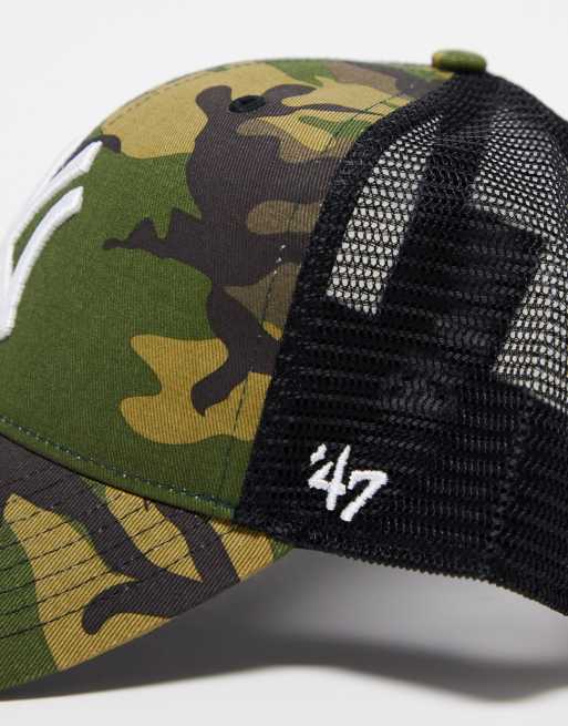 47 Brand - NY - Cappellino con retro in rete e stampa mimetica, 4 di 4