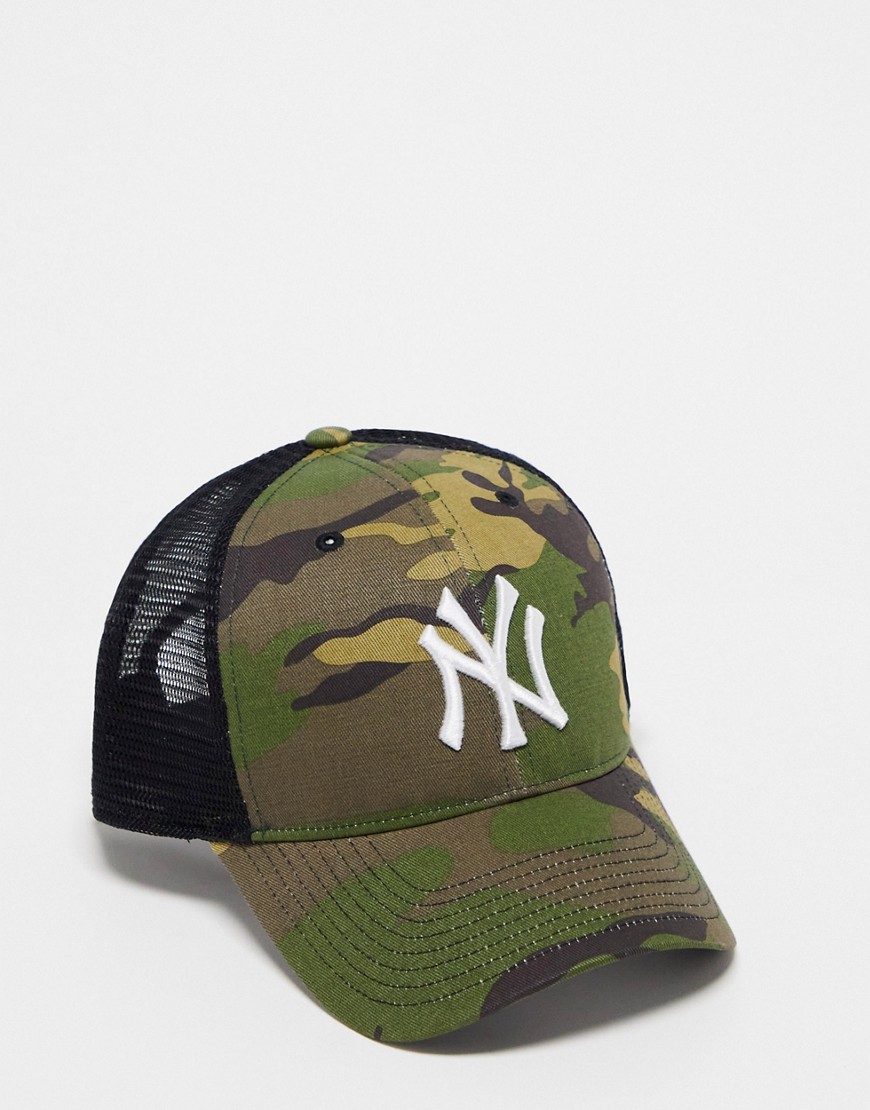 47 Brand NY mesh back cap in camo print-Multi