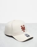 [47 Brand] 47 Brand NY Mets offside cap in cream-White One Size CREAM