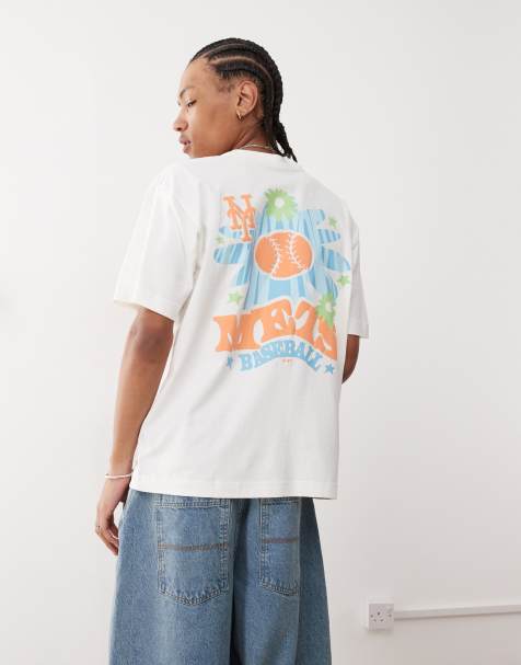 47 Brand - NY Mets - T-shirt met bloemenprint op de rug in wit - view 1