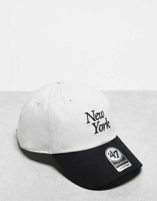47 Brand – NY – Schlichte Kappe in Schwarz-Bunt mit „New York“-Schriftzug