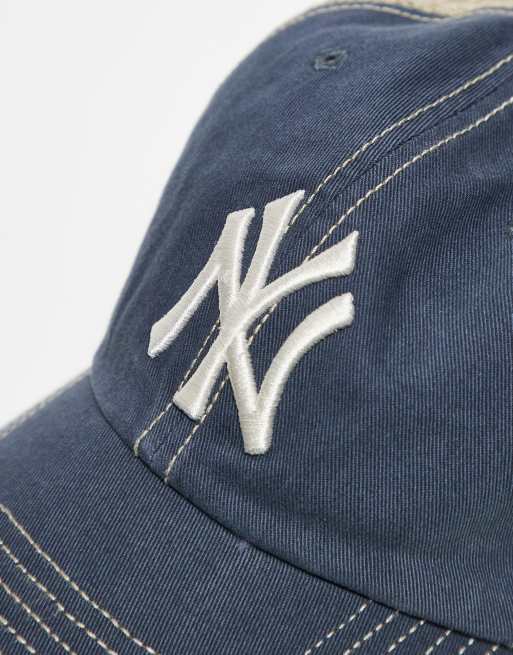 47 Brand NY unisex mesh back cap in washed grey multi | ASOS