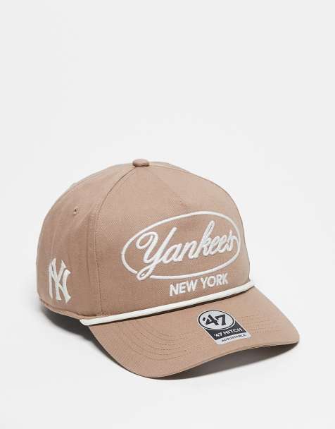 47 Brand NY Yankee bubble script detail hitch cap in beige - view 1