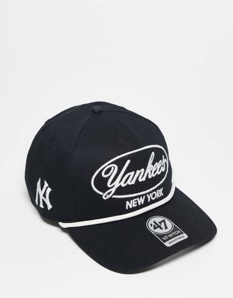 47 Brand - NY Yankee - Sort kasket med bobleskrift-detaljer - view 1