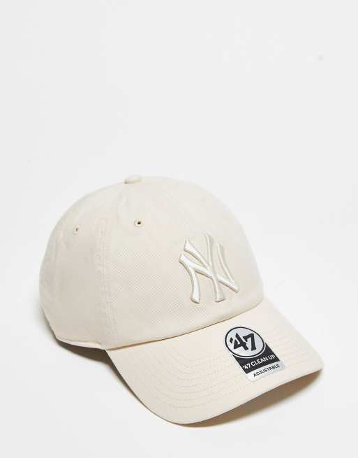 47 Brand – NY Yankees – Baseballowa czapka z daszkiem w kolorze złamanej bieli