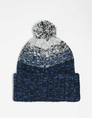 47 Brand 47 Brand NY Yankees bobble knitted beanie in navy stripe