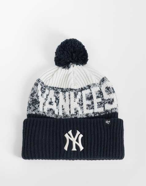 47 Brand NY Yankees bone cuff knit beanie in navy - view 1
