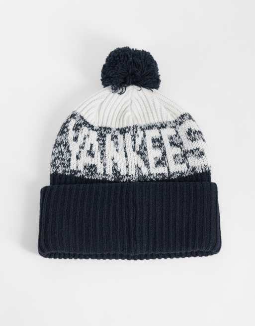 47 Brand NY Yankees bone cuff knit beanie in navy, 3 of 3