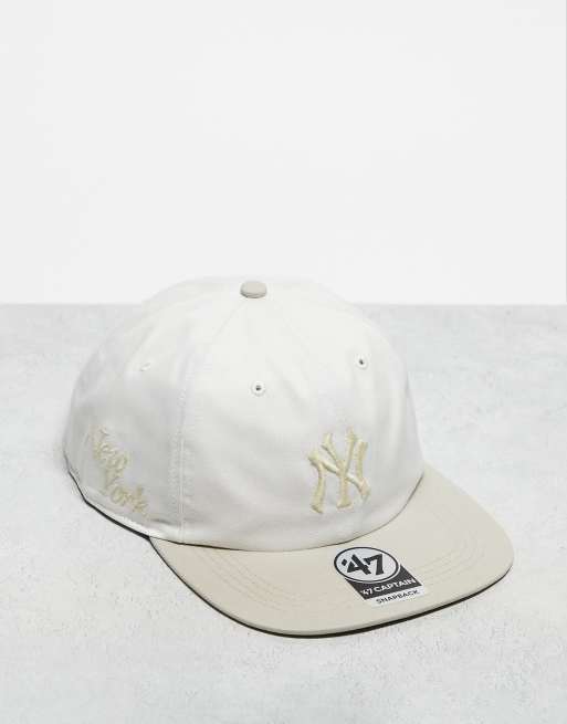 47 Brand - NY Yankees - Cappellino aderente color pietra con visiera rigida