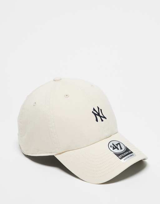 47 Brand - NY Yankees - Cappellino con logo piccolo color beige slavato