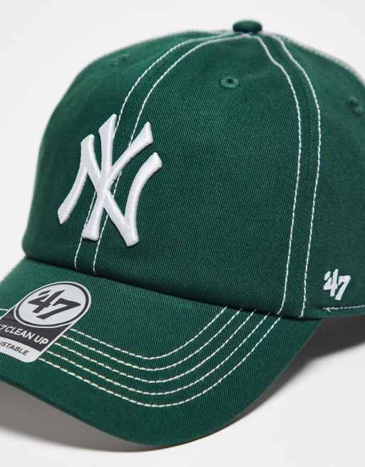 47 Brand - NY Yankees - Cappellino semplice verde con cuciture a contrasto, 2 di 3