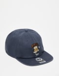 [47 Brand] 47 Brand NY Yankees cartoon motif detail captain cap in charcoal-Grey One Size GREY