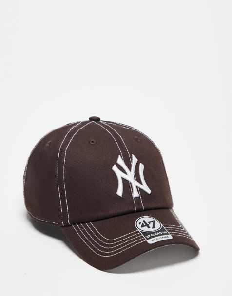 47 Brand – NY Yankees – Clean – Brun keps med kontrastfärgade sömmar - view 1