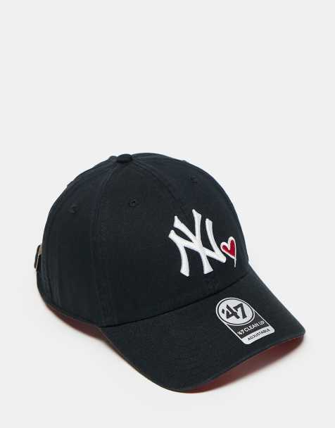 47 Brand NY Yankees clean up baseball cap in black with heart embroidery - view 1